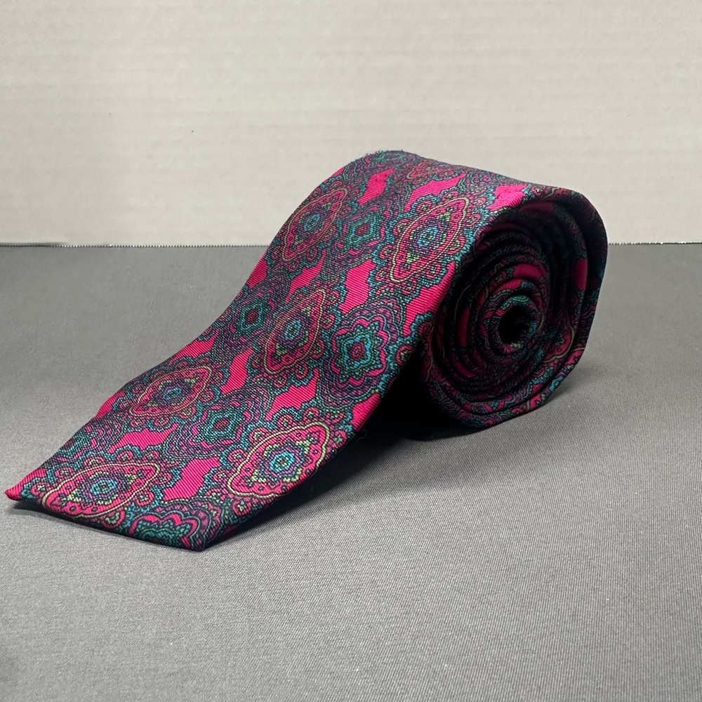 Givenchy Paisley Tie - Fuchsia and Teal